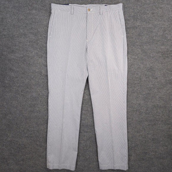 Polo Ralph Lauren Pants Mens 36X32 Blue White Pinstripe Chino Classic Fit NEW